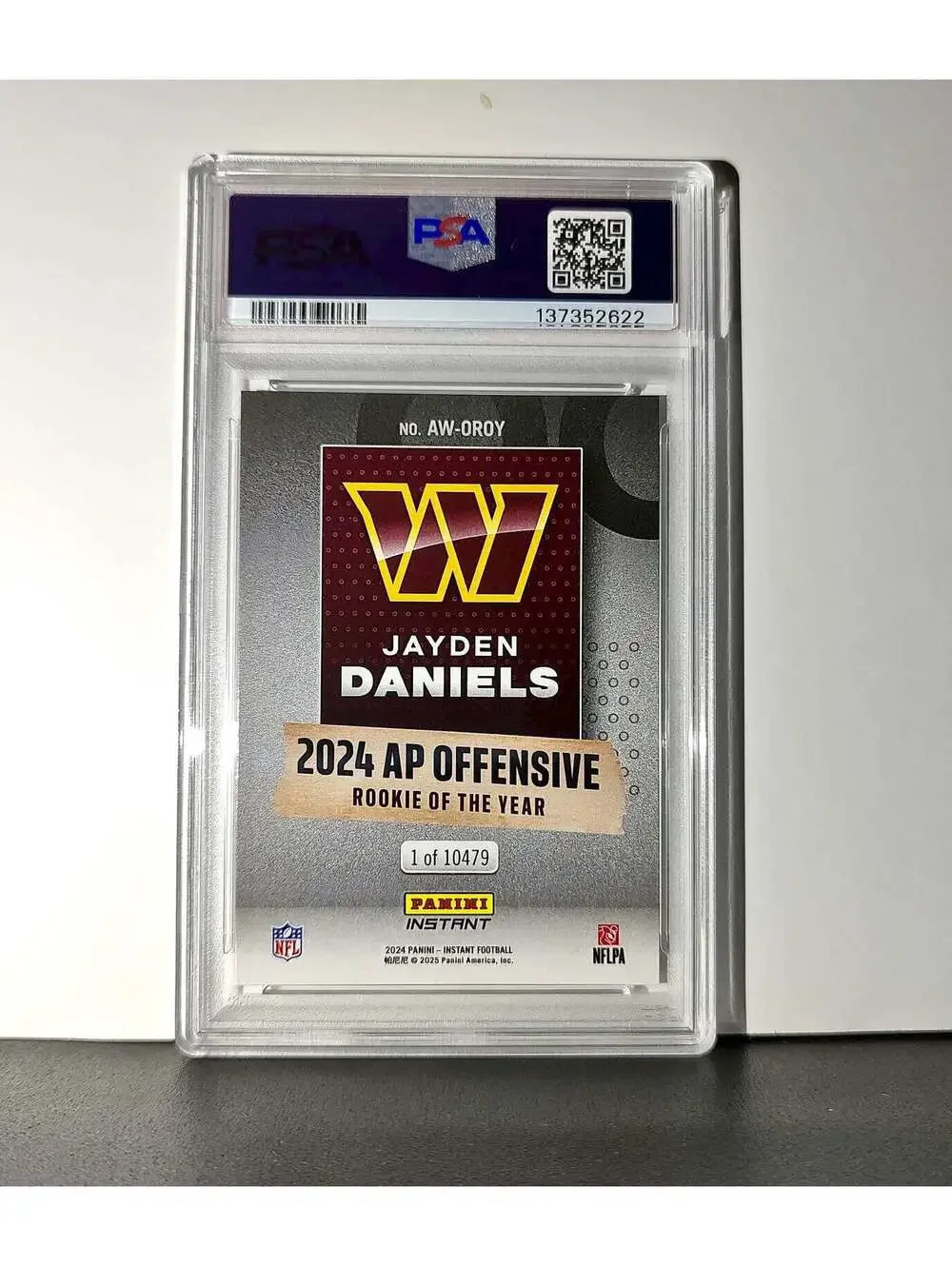 Jayden Daniels 2024 Panini NFL AP Offensive Rookie of the Year Commanders PSA 10